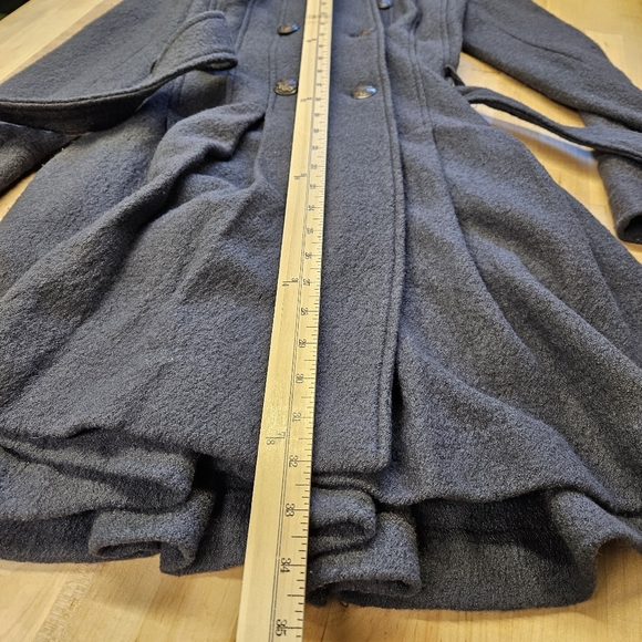 Free People chic Double-Breasted Gray Coat - Picture 6 of 7